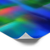 Psychedelic Rainbow-Roos Poster (Hoek)