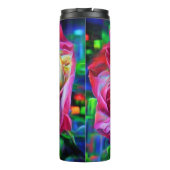 Psychedelic Rainbow-Roos Thermosbeker (Achterkant)