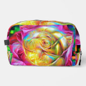 Psychedelic Rainbow-Roos Toilettasje (Voorkant)