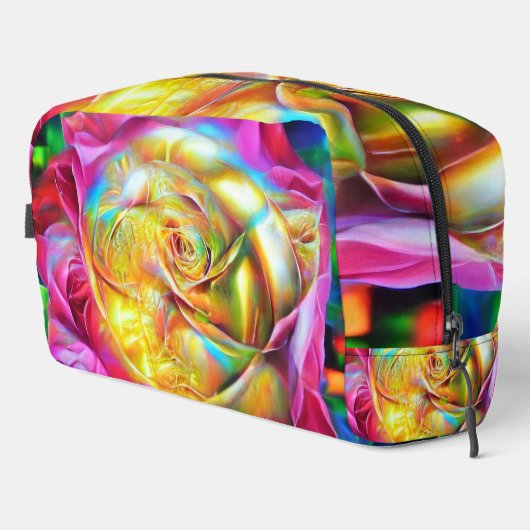 Psychedelic Rainbow-Roos Toilettasje (Rechterhoek)