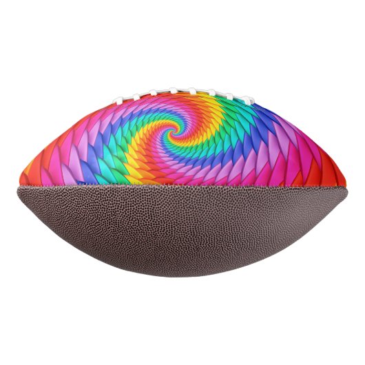 Psychedelic Rainbow Spiral Football (Gedraaid 90)