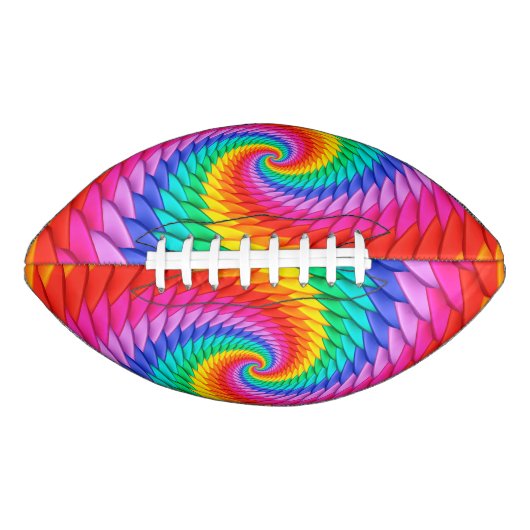 Psychedelic Rainbow Spiral Football (Voorkant)