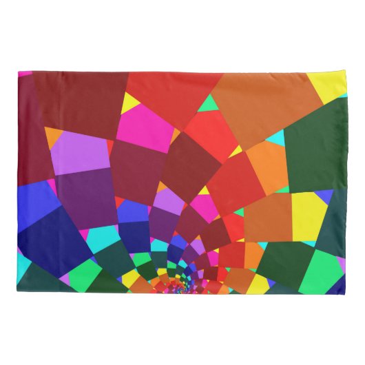 Psychedelic Rainbow Spiral Pillowcases Kussensloop (Achterkant-Links)