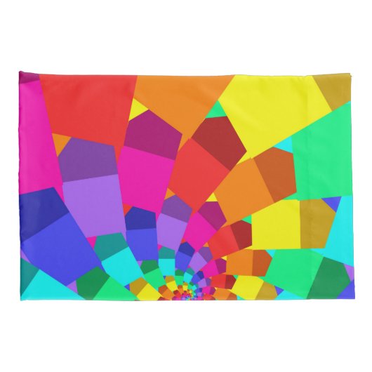 Psychedelic Rainbow Spiral Pillowcases Kussensloop (Achterkant-Rechts)