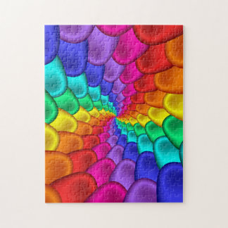 Psychedelic Rainbow Spiral Puzzle Legpuzzel
