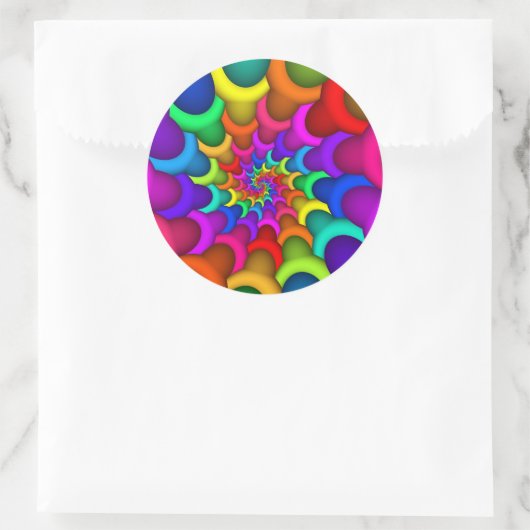 Psychedelic Rainbow Spiral Sticker (Tas)