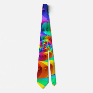 Psychedelic Rainbow Spiral Stropdas