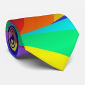 Psychedelic Rainbow Spiral Stropdas (Opgerold)