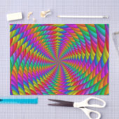 Psychedelic Rainbow Spiral Tissue Paper Tissuepapier (Craft)