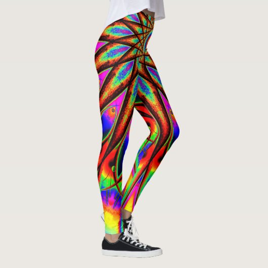 Psychedelic Rainbow Star Leggings (Rechts)