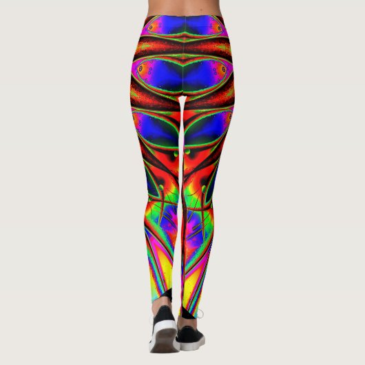 Psychedelic Rainbow Star Leggings (Achterkant)