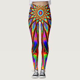 Psychedelic Rainbow Star Leggings