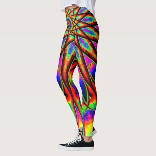 Psychedelic Rainbow Star Leggings (Links)