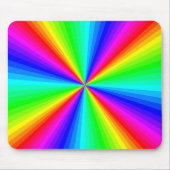 Psychedelic Rainbow Sunburst Mousepad Muismat (Voorkant)