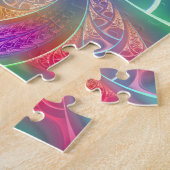 Psychedelic Rainbow Swirls Fractal Pattern Legpuzzel (Zijkant)