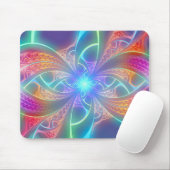 Psychedelic Rainbow Swirls Fractal Pattern Muismat (Met muis)