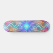 Psychedelic Rainbow Swirls Fractal Pattern Skateboard (Horizontaal)