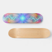 Psychedelic Rainbow Swirls Fractal Pattern Skateboard (Horizontaal)