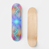 Psychedelic Rainbow Swirls Fractal Pattern Skateboard (Voorkant)