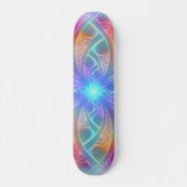 Psychedelic Rainbow Swirls Fractal Pattern Skateboard (Voorkant)