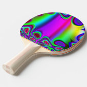 Psychedelic Rainbow Tafeltennisbatje (Voorkant Gekanteld)