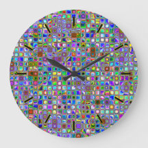 Psychedelic Rainbow Textured Mosaic Tiles Pattern