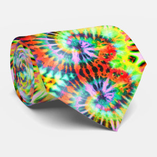 Psychedelic Rainbow Tie Dye Stropdas