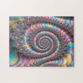 Psychedelic Rainbow Unicorn Funky Nautilus Fractal Legpuzzel (Horizontaal)