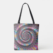 Psychedelic Rainbow Unicorn Nautilus 3D Tote Bag (Achterkant)