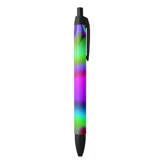 Psychedelic Rainbow Zwarte Inkt Pen (Achterkant (Verticaal))