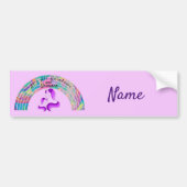 Psychedelic Rainbows and Unicorns Thunder_Cove Bumpersticker (Voorkant)