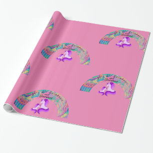 Psychedelic Rainbows and Unicorns Thunder_Cove Cadeaupapier