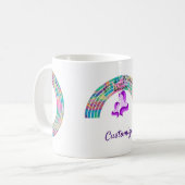 Psychedelic Rainbows and Unicorns Thunder_Cove Koffiemok (Voorkant links)
