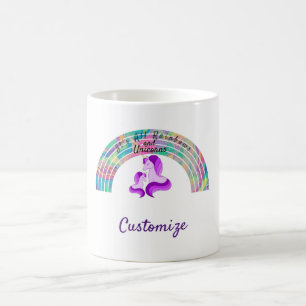 Psychedelic Rainbows and Unicorns Thunder_Cove Koffiemok