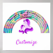 Psychedelic Rainbows and Unicorns Thunder_Cove Poster (Voorkant)