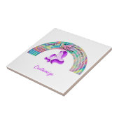 Psychedelic Rainbows and Unicorns Thunder_Cove Tegeltje (Zijkant)
