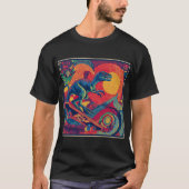 Psychedelic Raptor Skater T-shirt (Voorkant)
