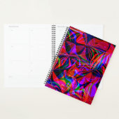 Psychedelic Red Mix Abstract kleurig Planner (Display)