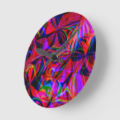 Psychedelic Red Mix Abstract kleurig Ronde Klok (Hoek)