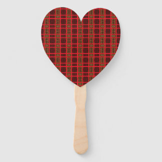 psychedelic red plaid pattern handwaaier