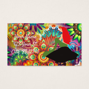 Psychedelic Redhead Mermaid Sitting Thunder_Cove Visitekaartje