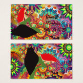 Psychedelic Redhead Mermaid Sitting Thunder_Cove Visitekaartje (Voorkant /achterkant)