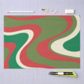 Psychedelic Retro 60s 70s Abstracte Kerstmis Tissuepapier (Craft)