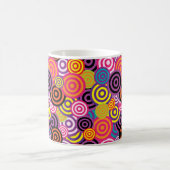 Psychedelic Retro 60s Swirl Design Coffee Cup Mok (Center)