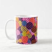 Psychedelic Retro 60s Swirl Design Coffee Cup Mok (Links)