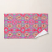 Psychedelic Retro Coral Rainbow Hibiscus Bad Handdoek (Handdoek)