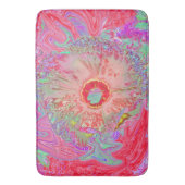 Psychedelic Retro Coral Rainbow Hibiscus Badmat (Voorkant Verticaal)