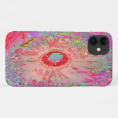 Psychedelic Retro Coral Rainbow Hibiscus Case-Mate iPhone Case (Achterkant (horizontaal))