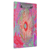 Psychedelic Retro Coral Rainbow Hibiscus Klembord (Rechts)