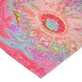 Psychedelic Retro Coral Rainbow Hibiscus Korte Tafelloper (Hoek)